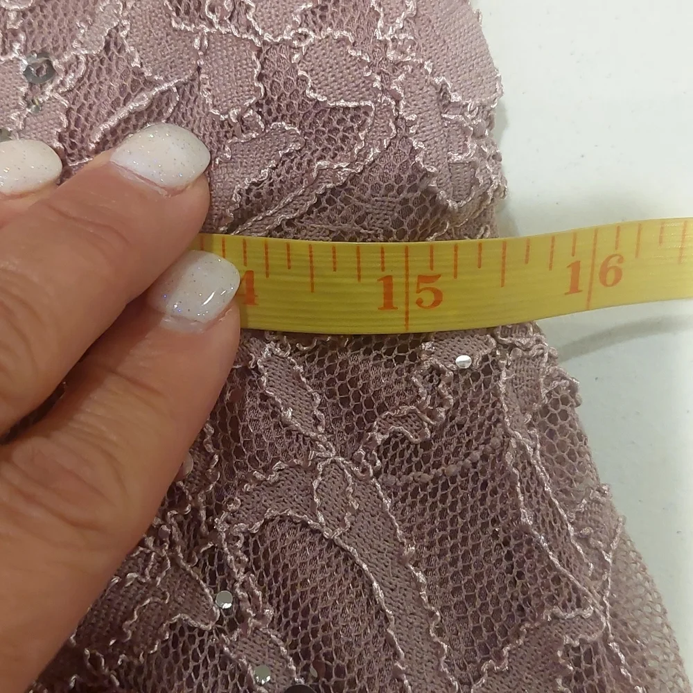 Speechless Size 15 Dress Sleeveless Lilac with Sequins Lace Overlay Juniors